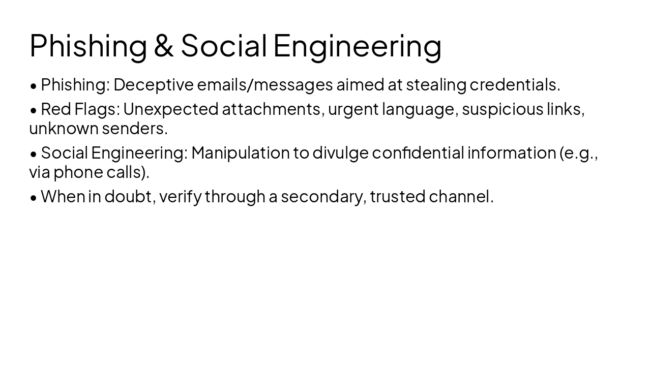 Slide 11 - Phishing & Social Engineering
