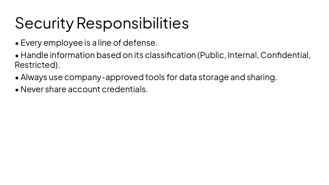 Slide 9 - Security Responsibilities