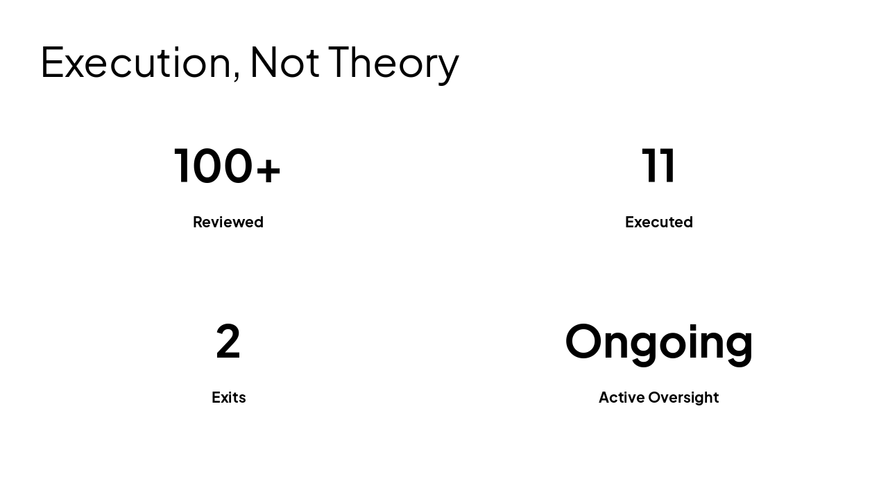 Slide 7 - Execution, Not Theory