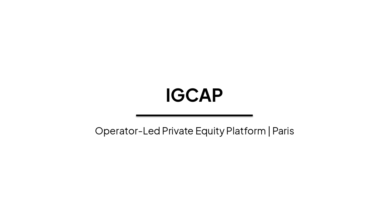 IGCAP: Innovative Operator-Led Growth Capital