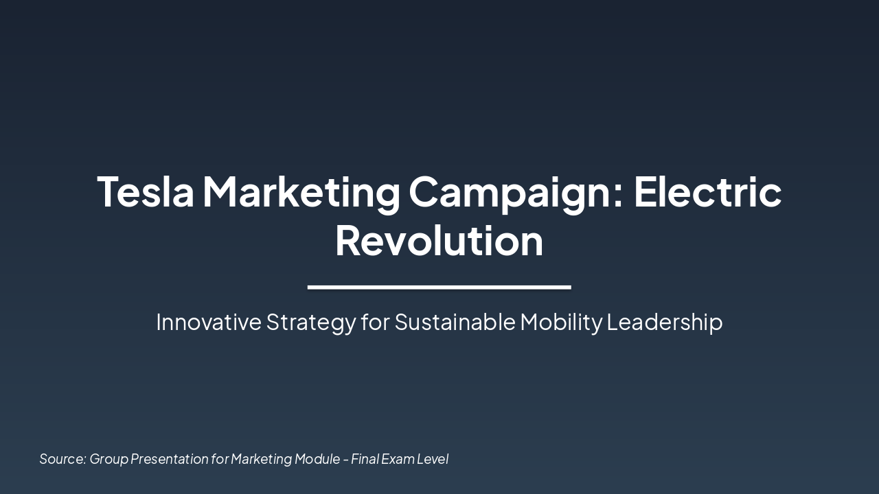 Tesla Electric Revolution Campaign