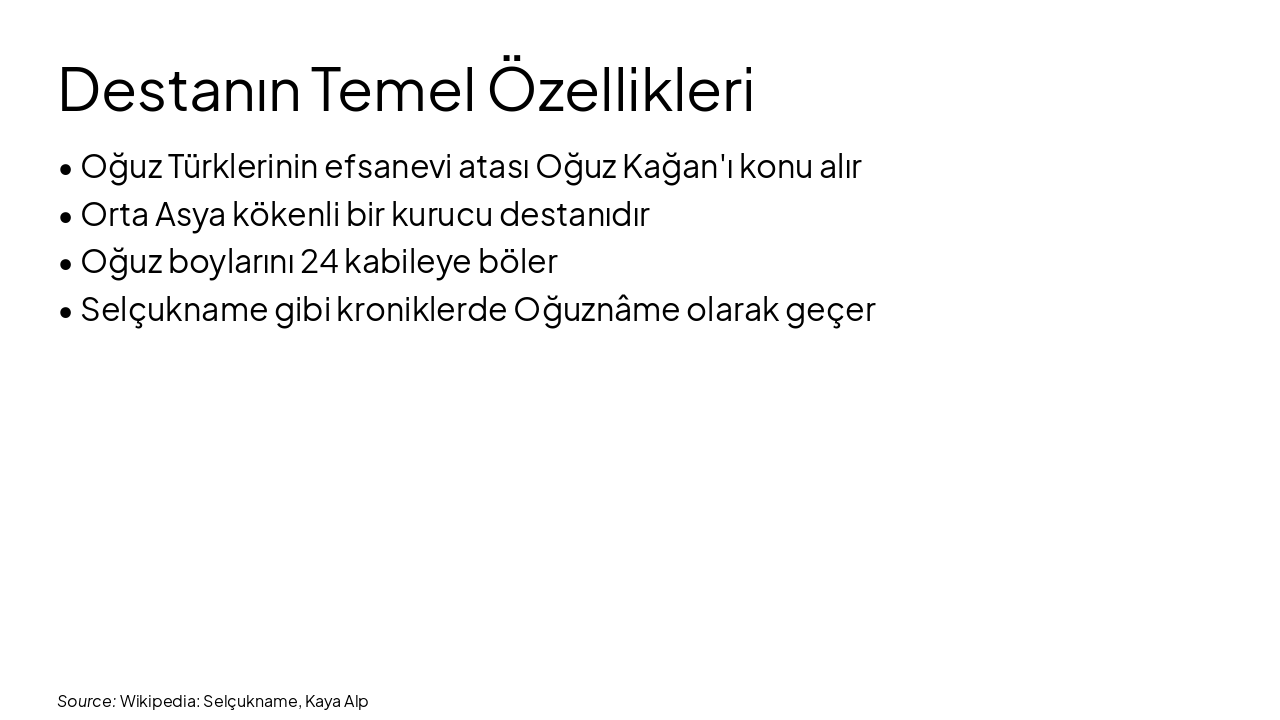 Slide 4 - Destanın Temel Özellikleri