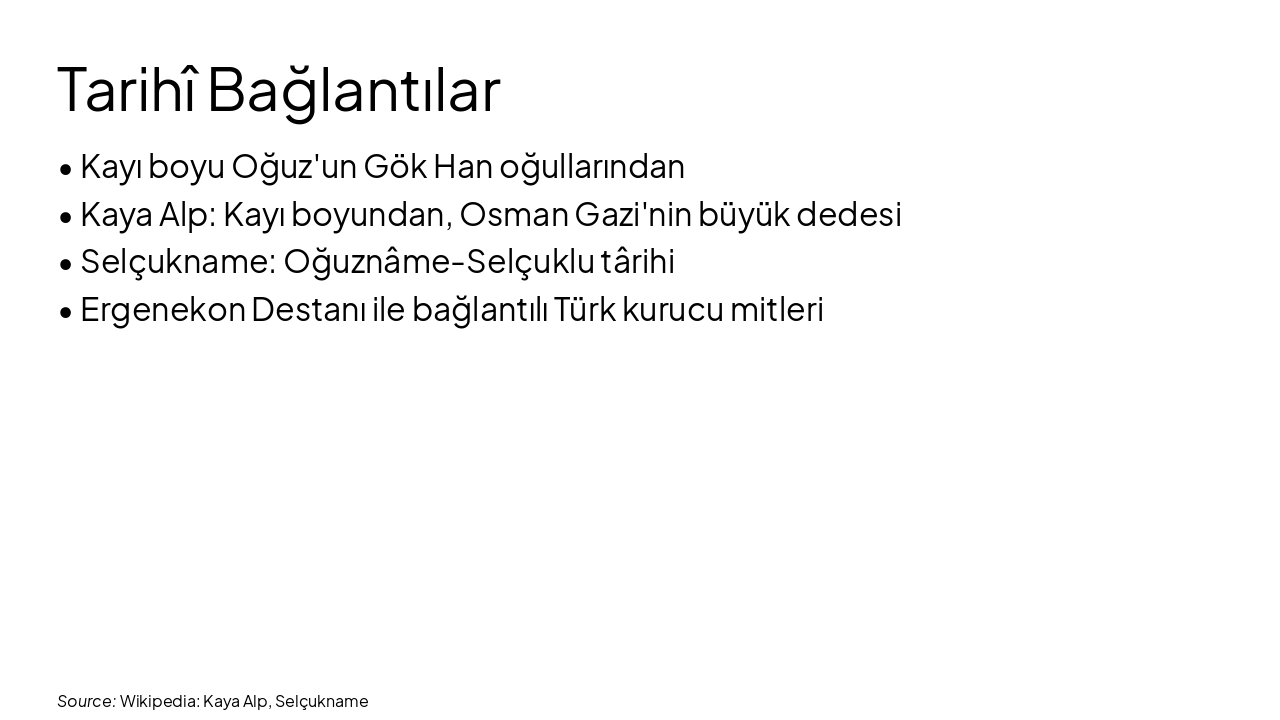 Slide 12 - Tarihî Bağlantılar