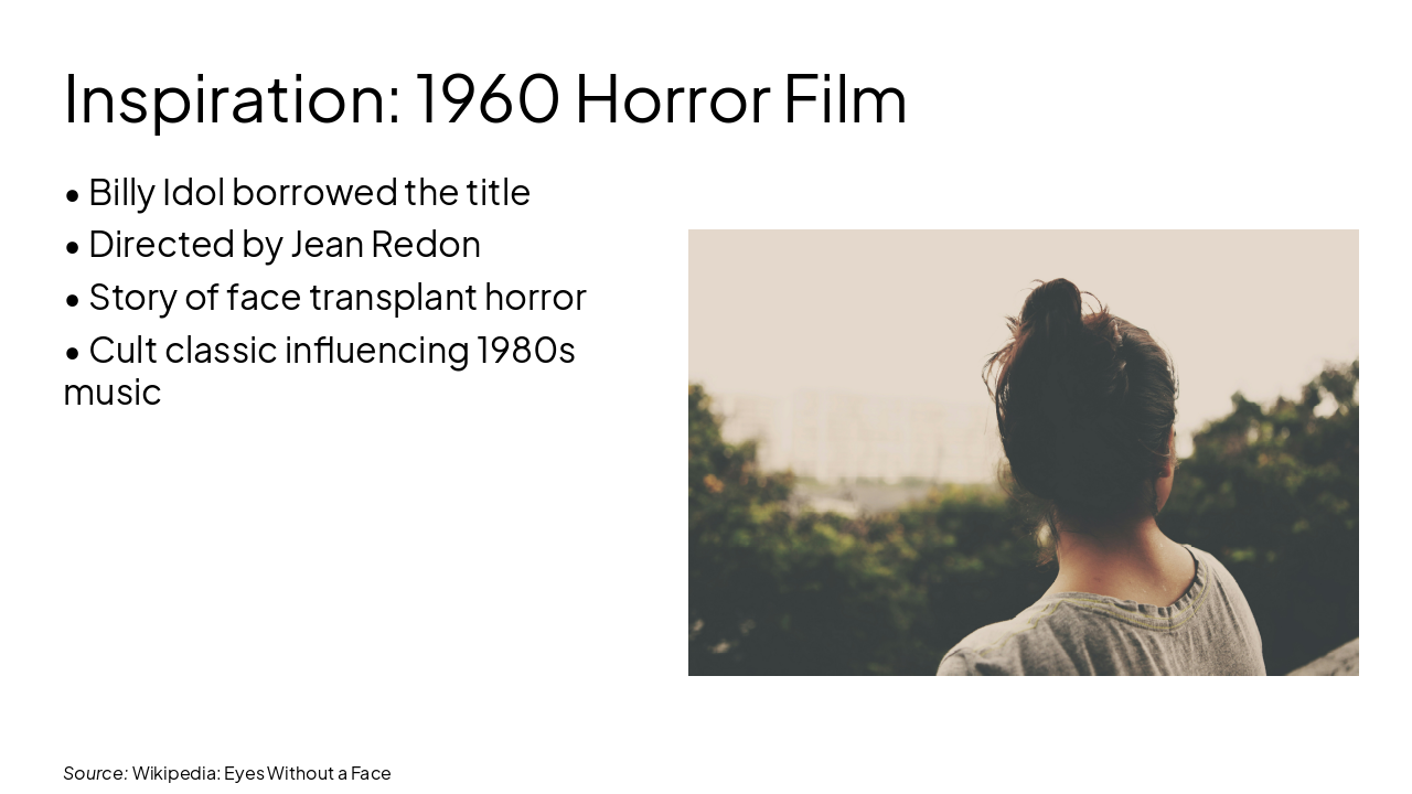 Slide 7 - Inspiration: 1960 Horror Film