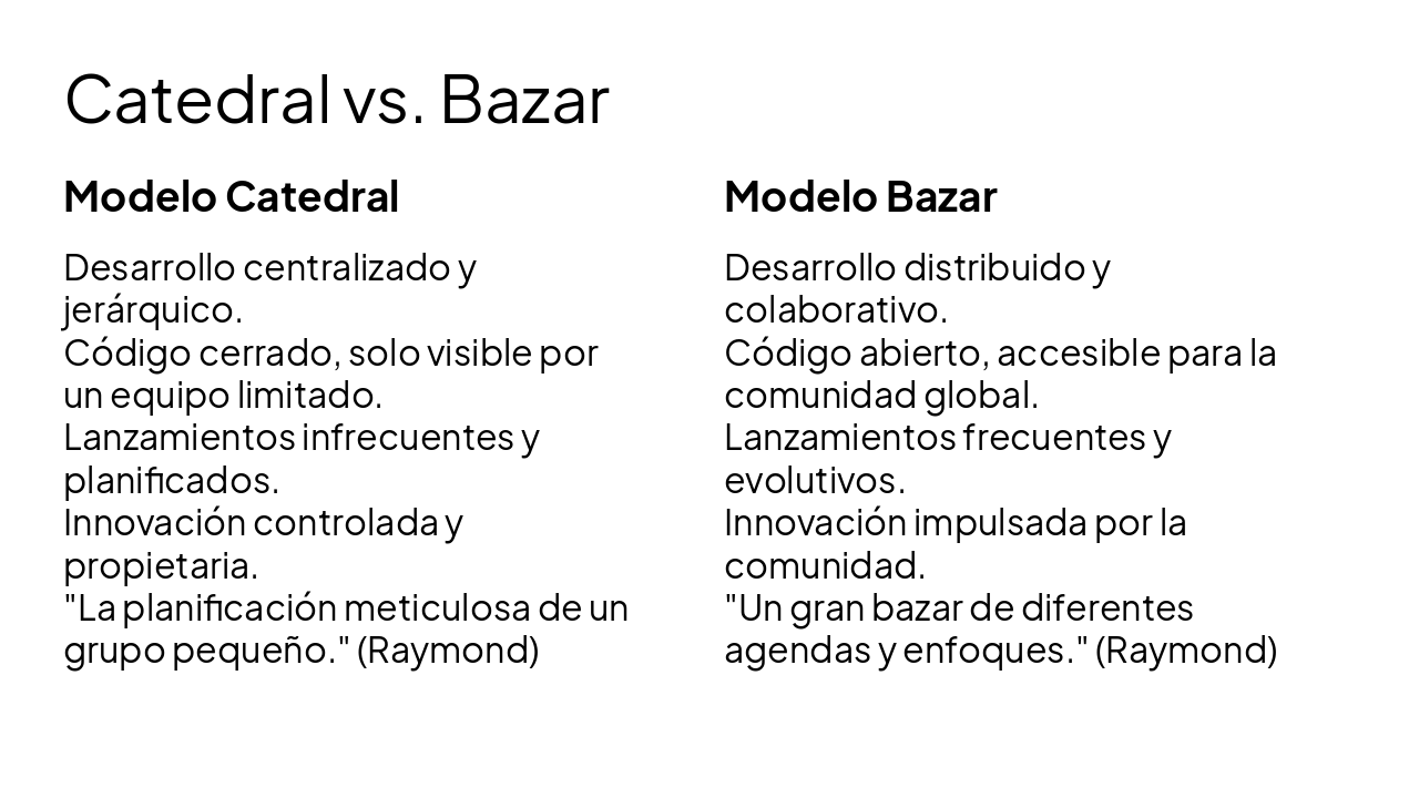 Slide 9 - Catedral vs. Bazar