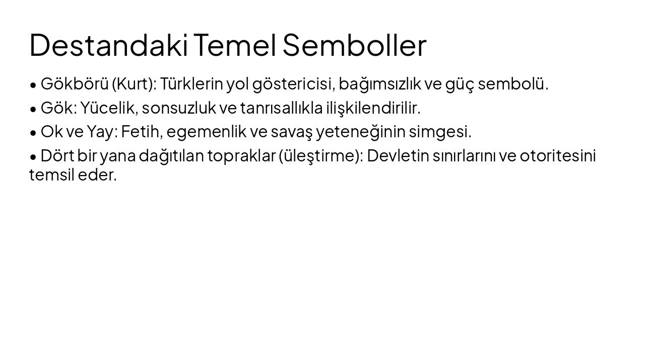Slide 6 - Destandaki Temel Semboller