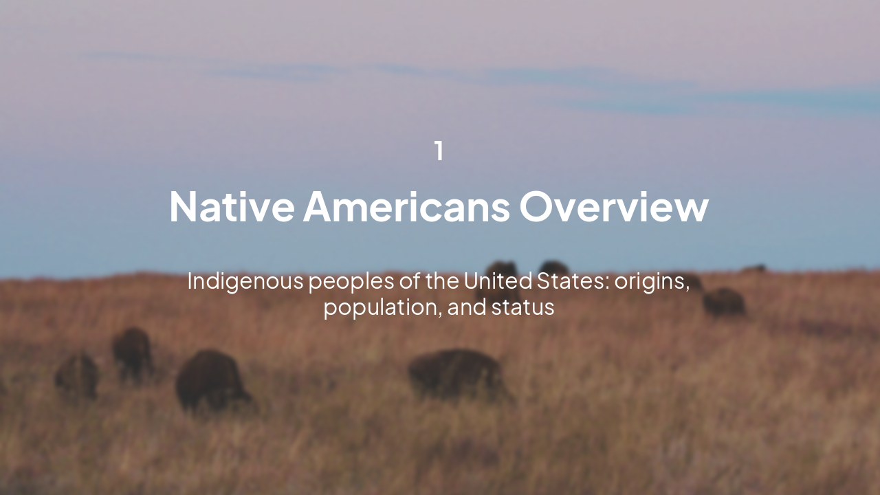 Slide 3 - Native Americans Overview