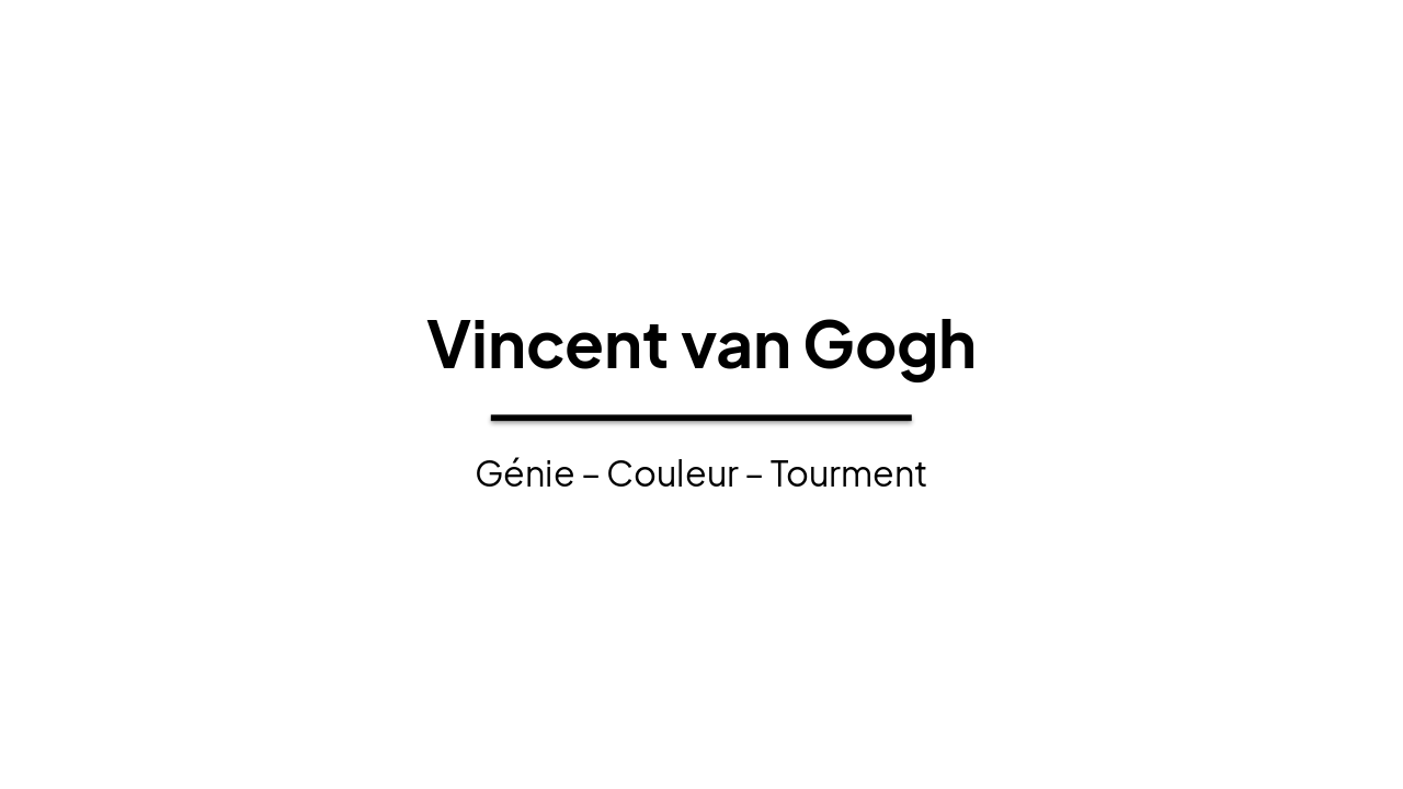 Vincent van Gogh : Génie, Couleur, Tourment