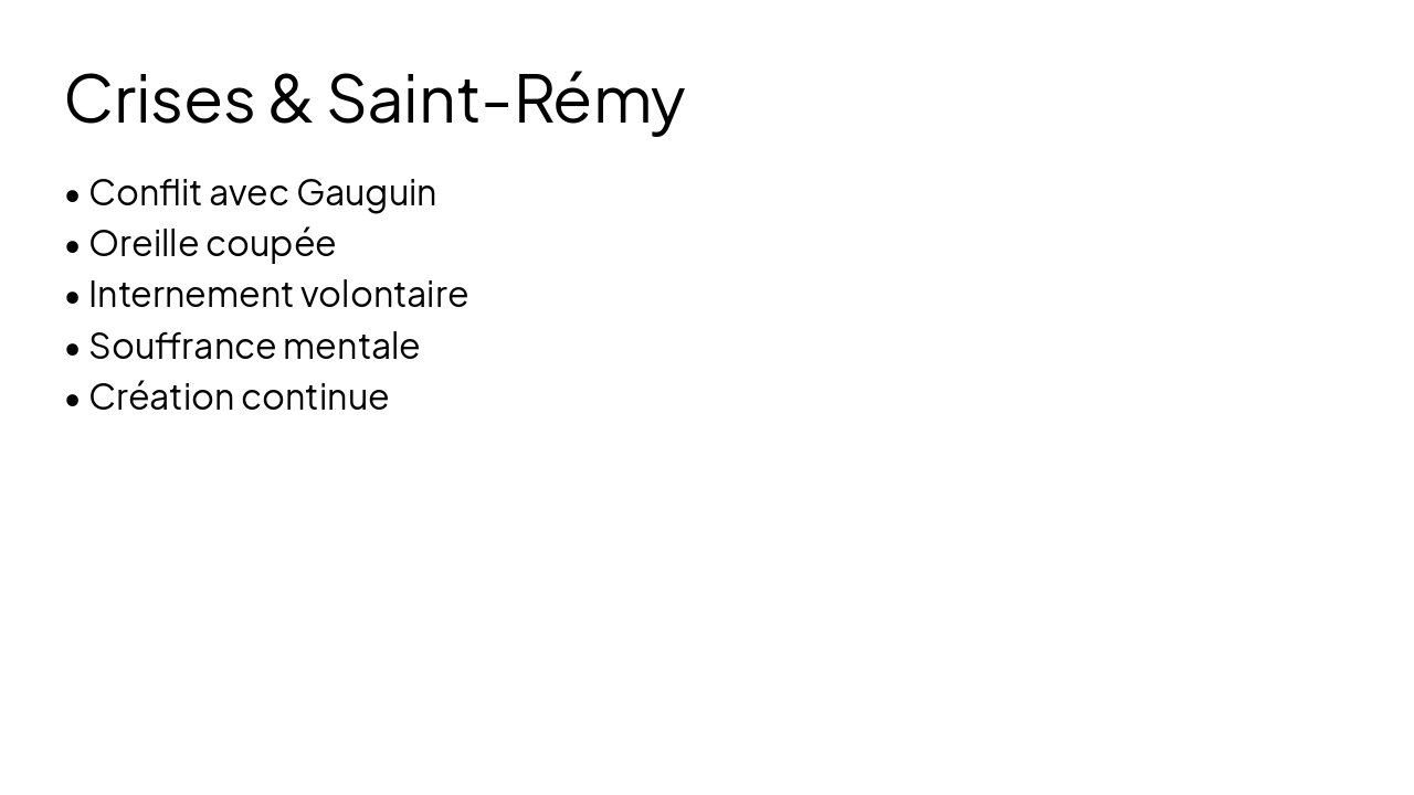 Slide 7 - Crises & Saint-Rémy