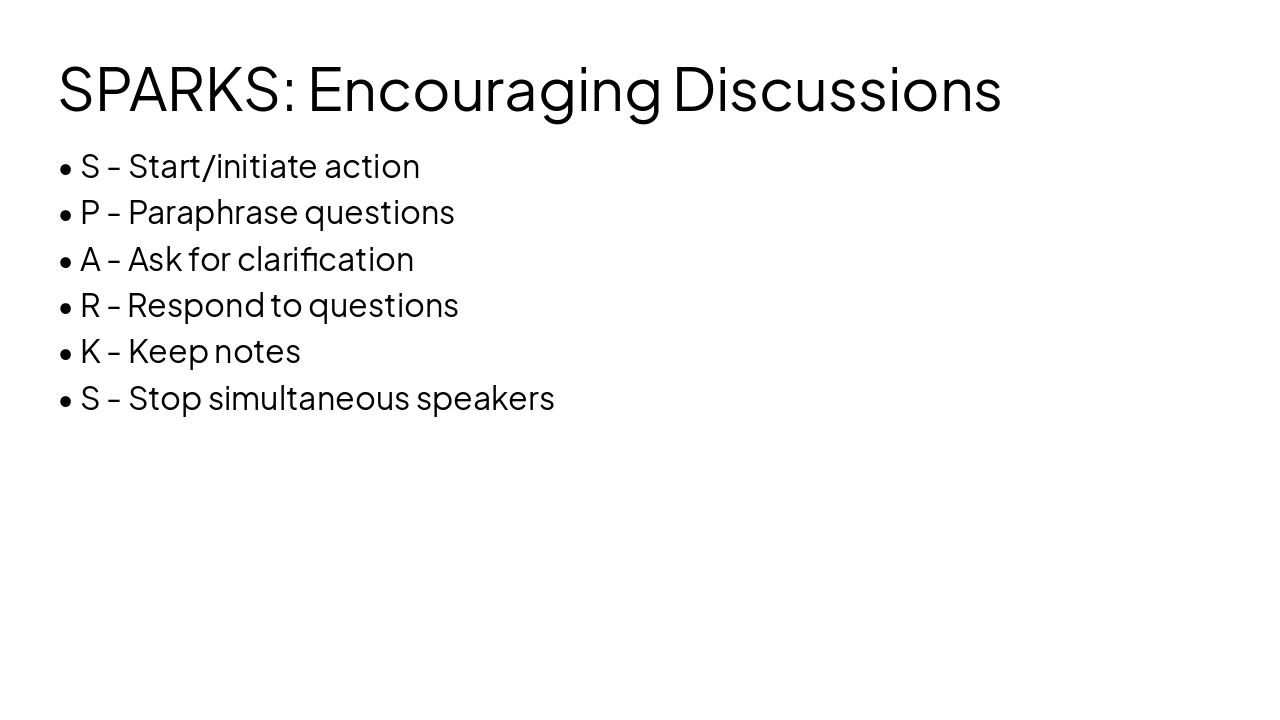 Slide 17 - SPARKS: Encouraging Discussions