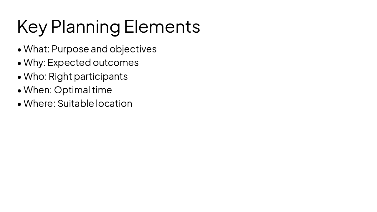 Slide 9 - Key Planning Elements