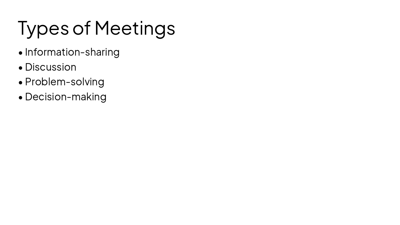 Slide 6 - Types of Meetings