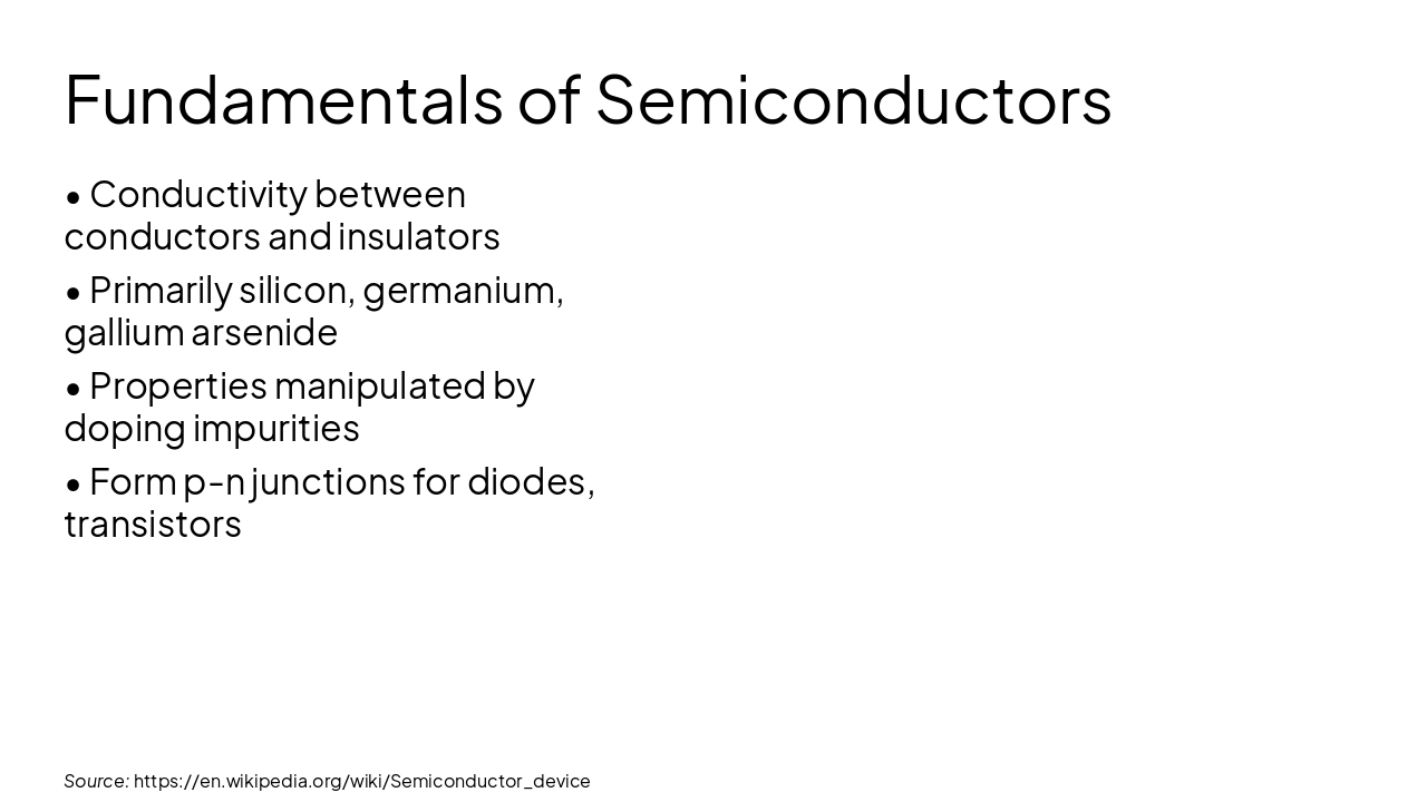 Slide 3 - Fundamentals of Semiconductors