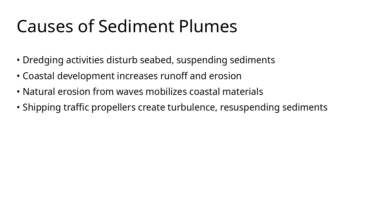 Slide 3 - Causes of Sediment Plumes