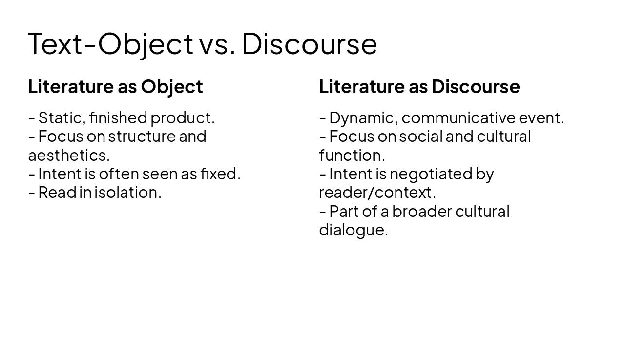 Slide 4 - Text-Object vs. Discourse