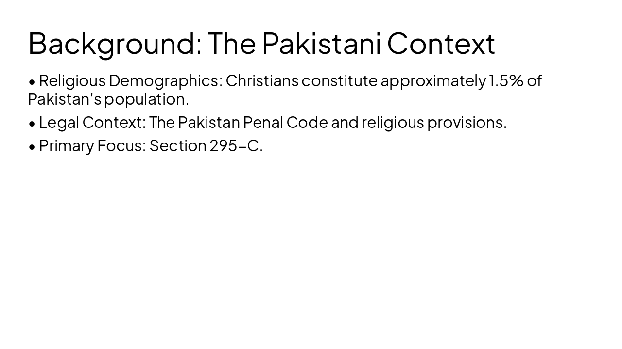 Slide 5 - Background: The Pakistani Context