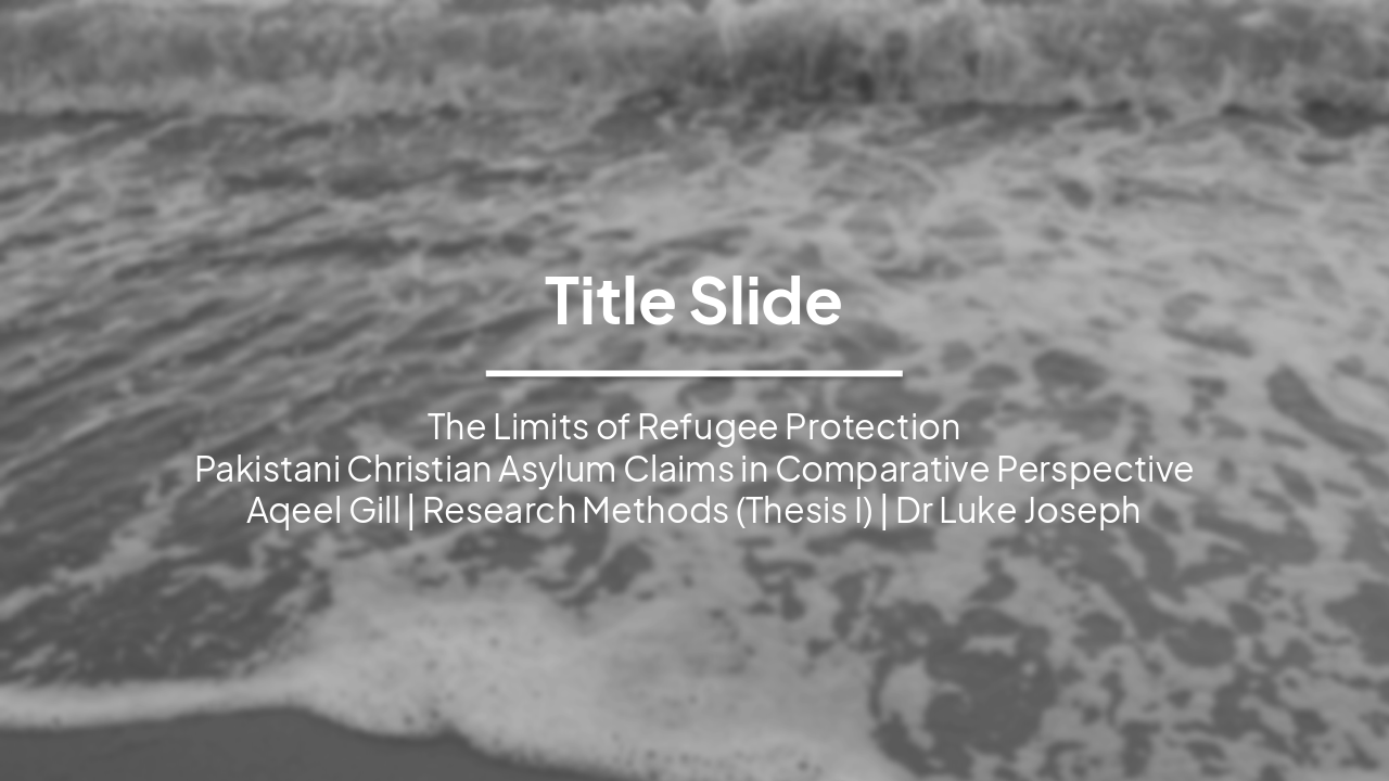 Legally Embedded Persecution: Pakistani Christian Asylum in 