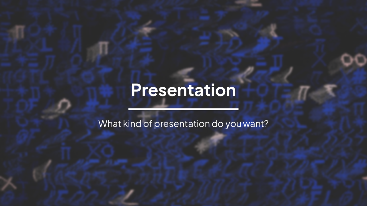 Presentation Starter: What Kind Do You Want?
