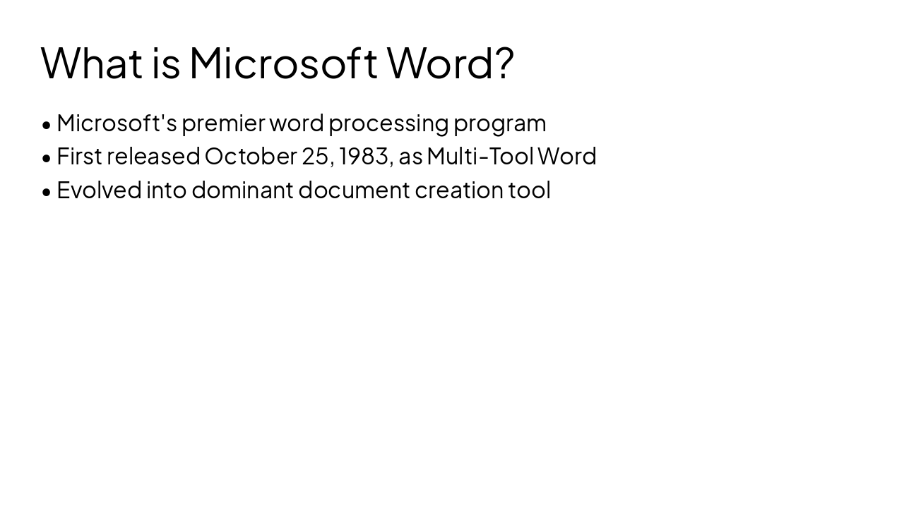 Slide 3 - What is Microsoft Word?