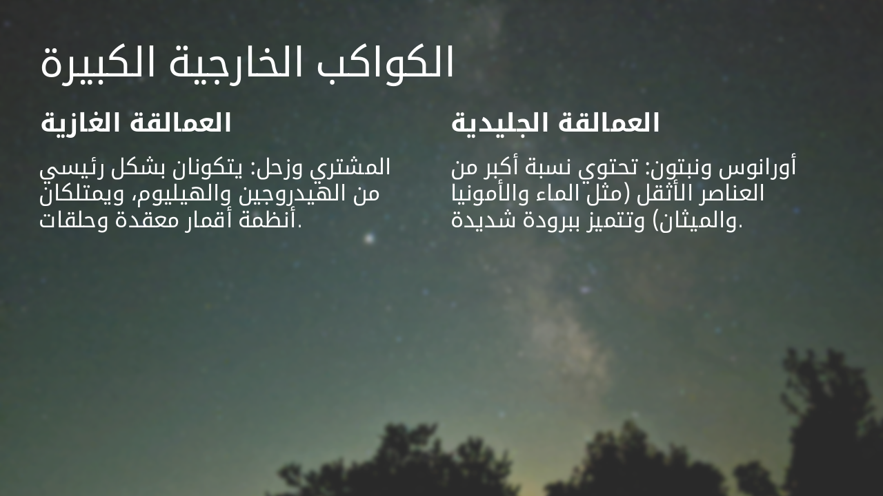 Slide 5 - الكواكب الخارجية الكبيرة
