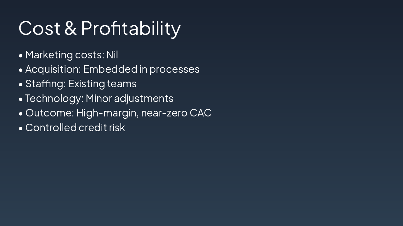 Slide 8 - Cost & Profitability