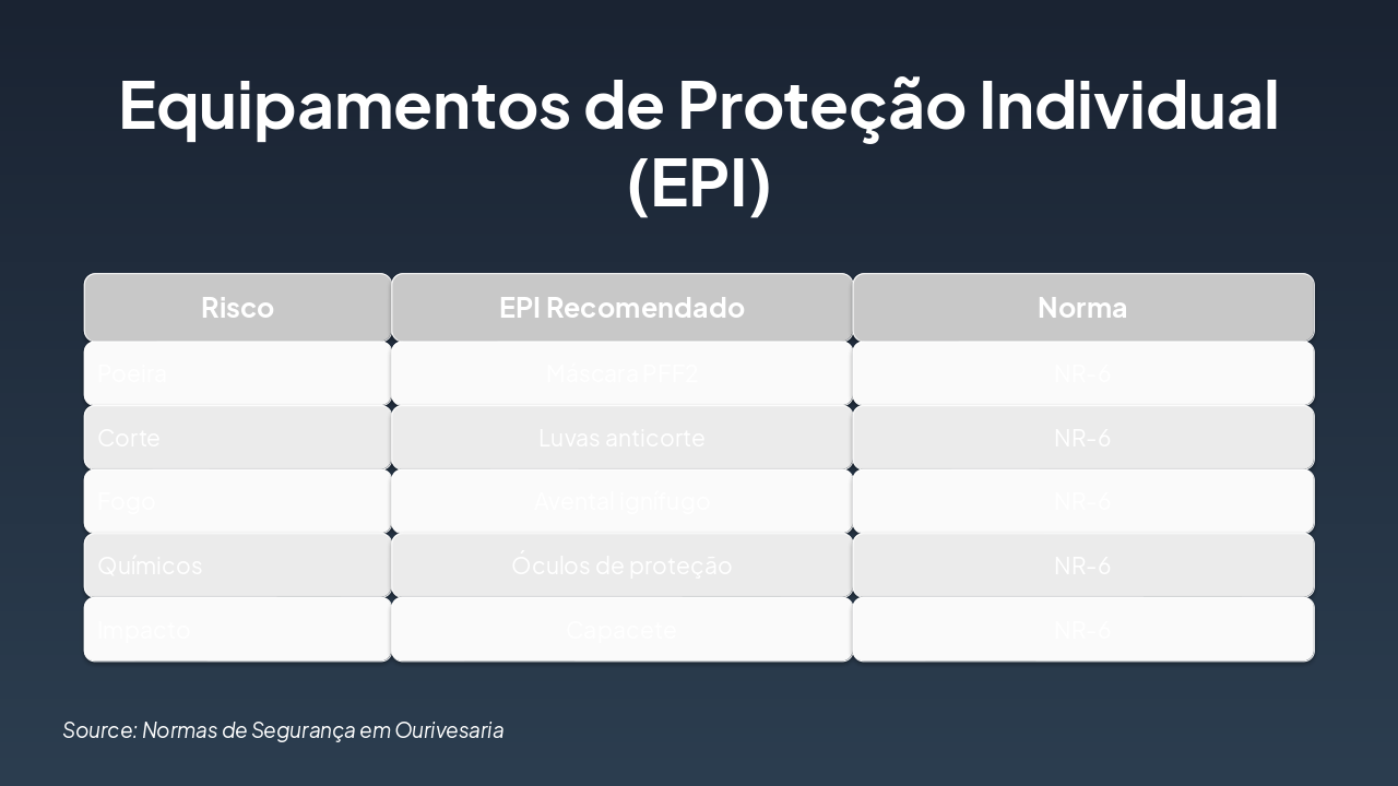 Slide 6 - Equipamentos de Proteção Individual (EPI)