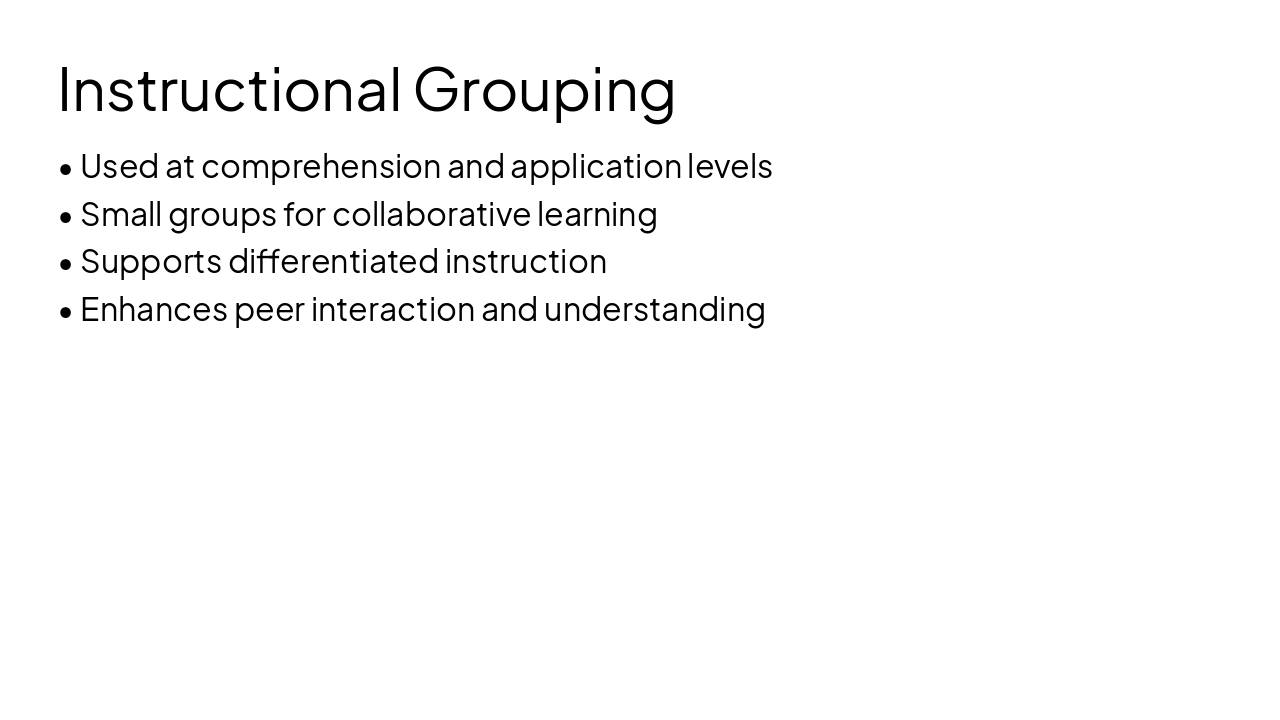Slide 6 - Instructional Grouping