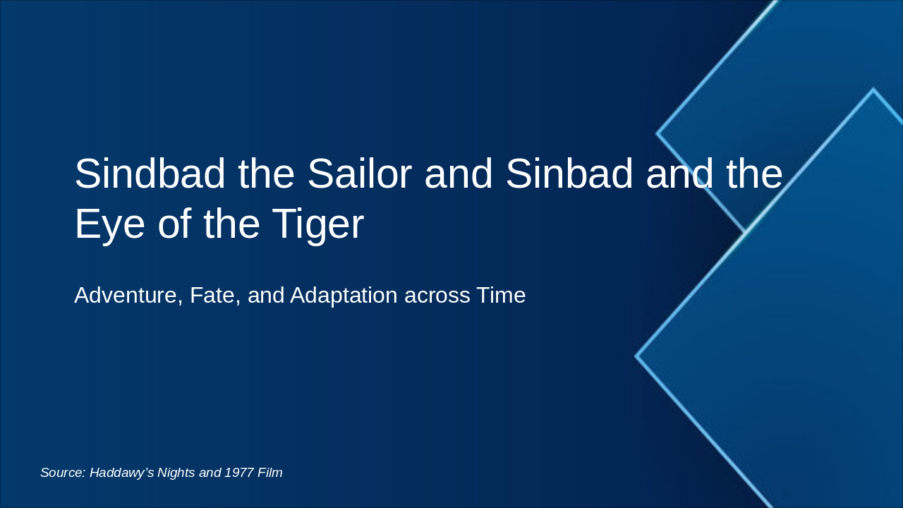 Slide 1 - Sindbad the Sailor and Sinbad and the Eye of the Tiger