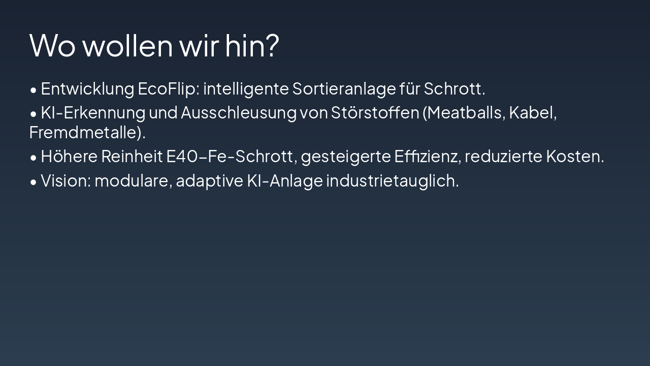 Slide 1 - Wo wollen wir hin?