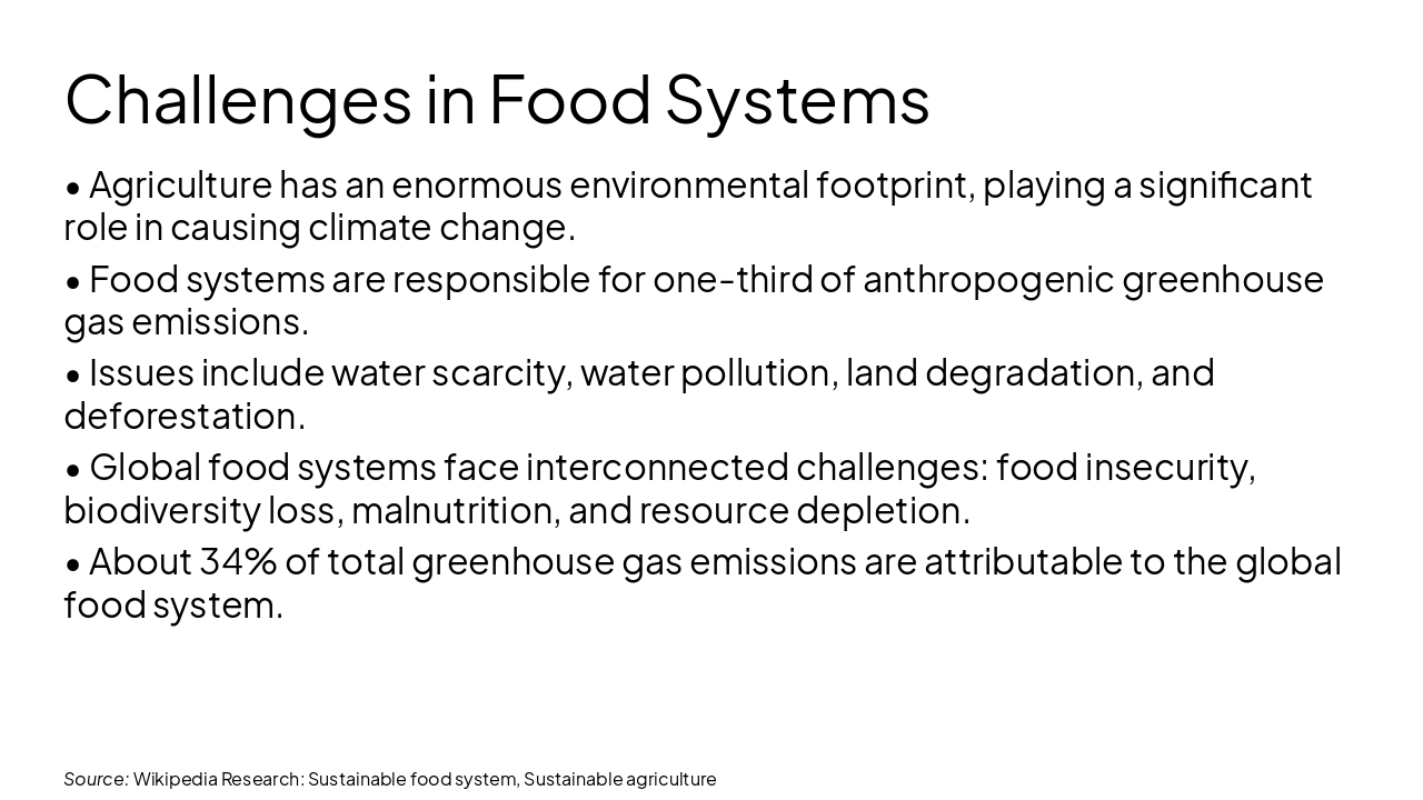 Slide 6 - Challenges in Food Systems