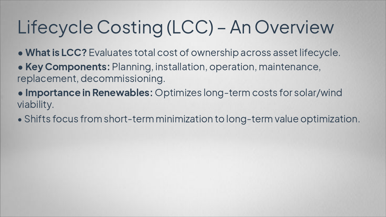 LCC Overview: Components & Importance