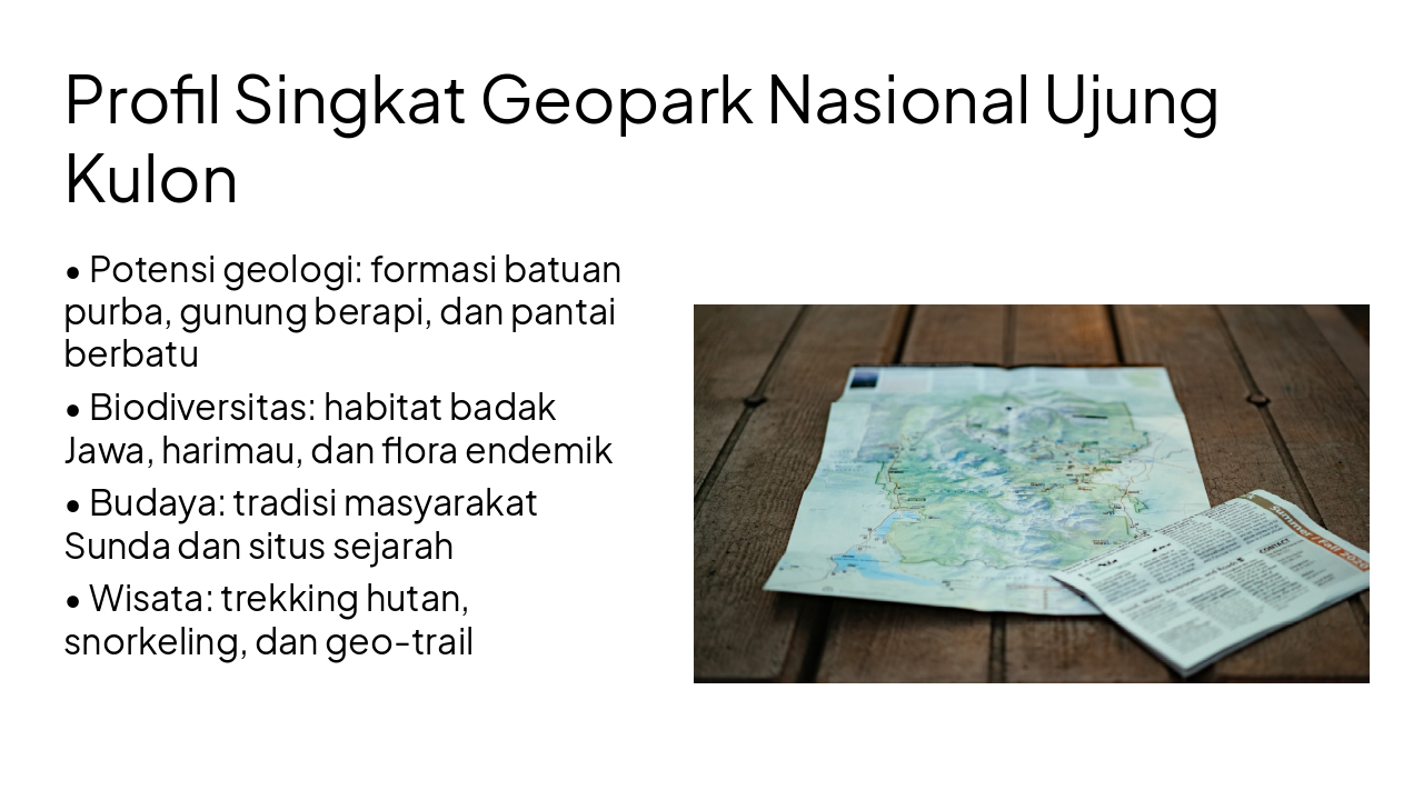 Slide 4 - Profil Singkat Geopark Nasional Ujung Kulon