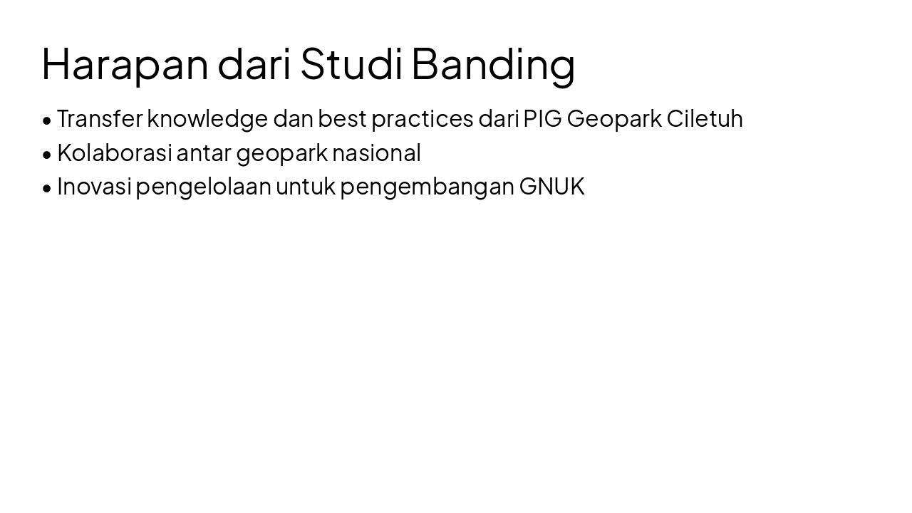 Slide 6 - Harapan dari Studi Banding