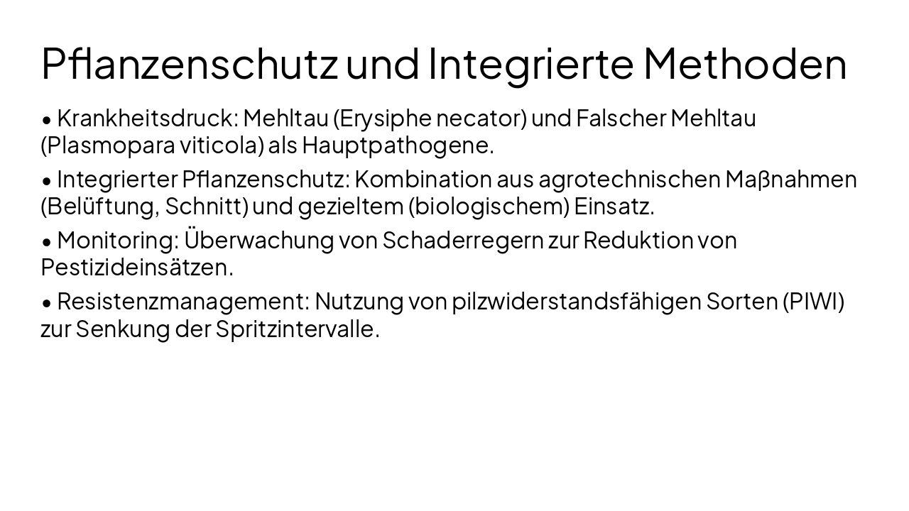 Slide 9 - Pflanzenschutz und Integrierte Methoden