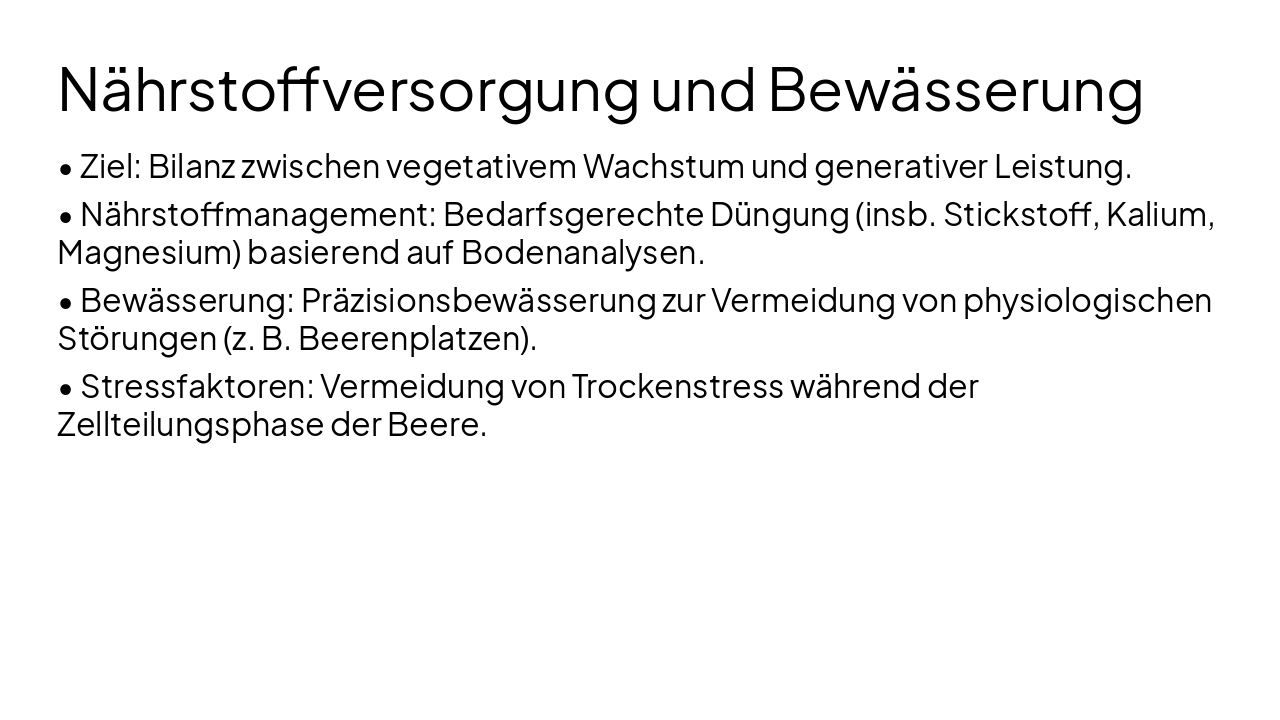 Slide 8 - Nährstoffversorgung und Bewässerung