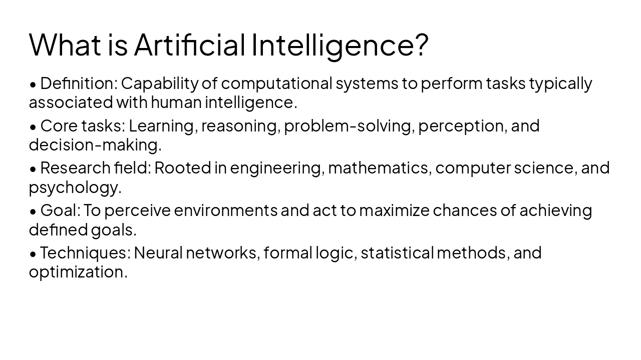 Slide 3 - What is Artificial Intelligence?