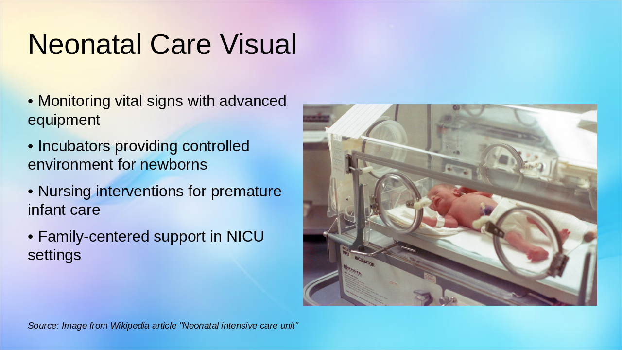 Slide 16 - Neonatal Care Visual