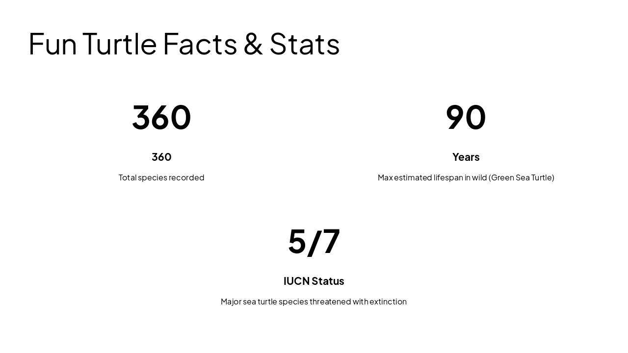 Slide 10 - Fun Turtle Facts & Stats