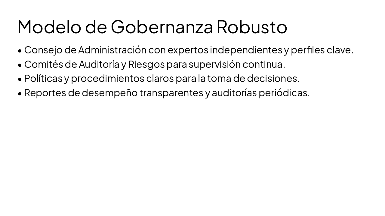 Slide 13 - Modelo de Gobernanza Robusto
