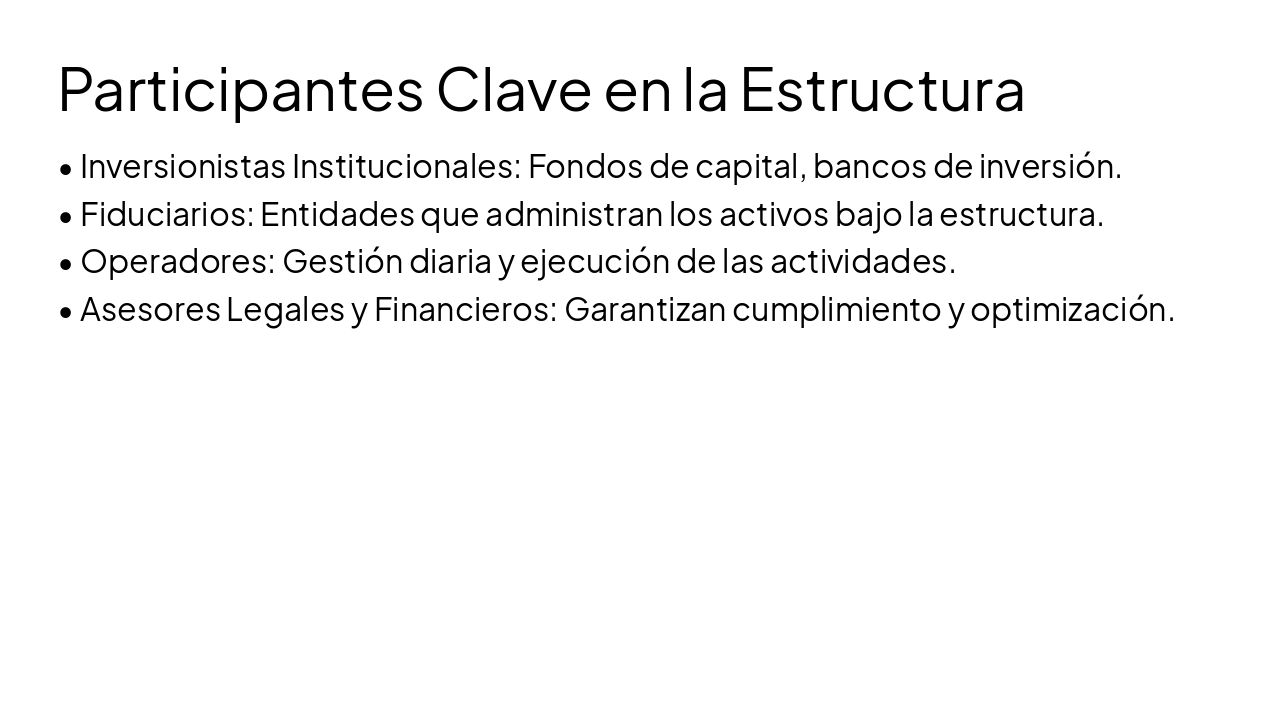 Slide 7 - Participantes Clave en la Estructura