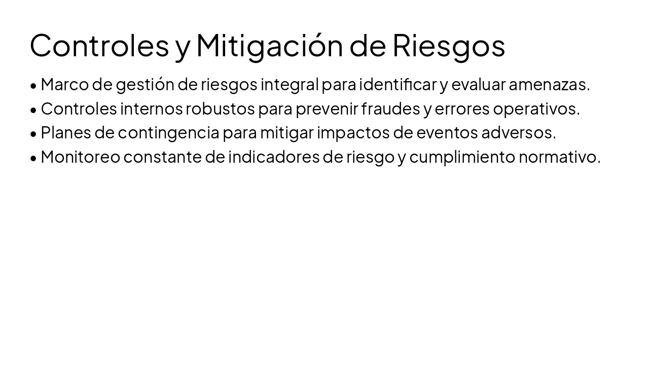 Slide 15 - Controles y Mitigación de Riesgos