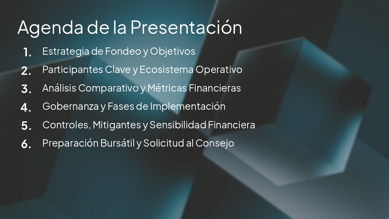Slide 2 - Agenda de la Presentación