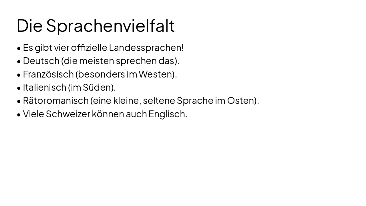 Slide 5 - Die Sprachenvielfalt