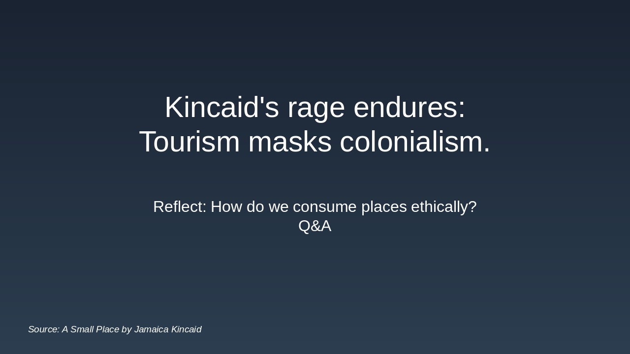 Slide 16 - Final Reflections