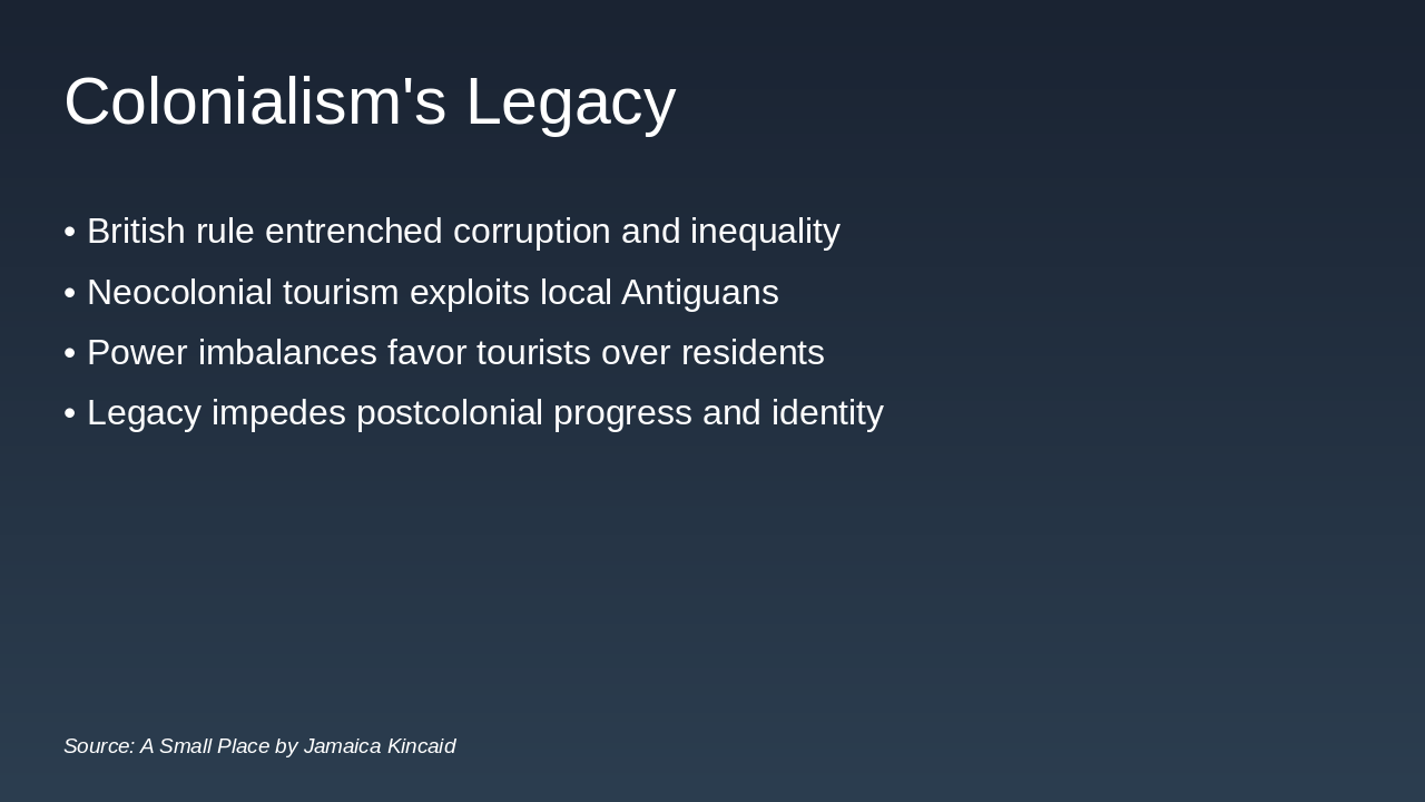 Slide 7 - Colonialism's Legacy