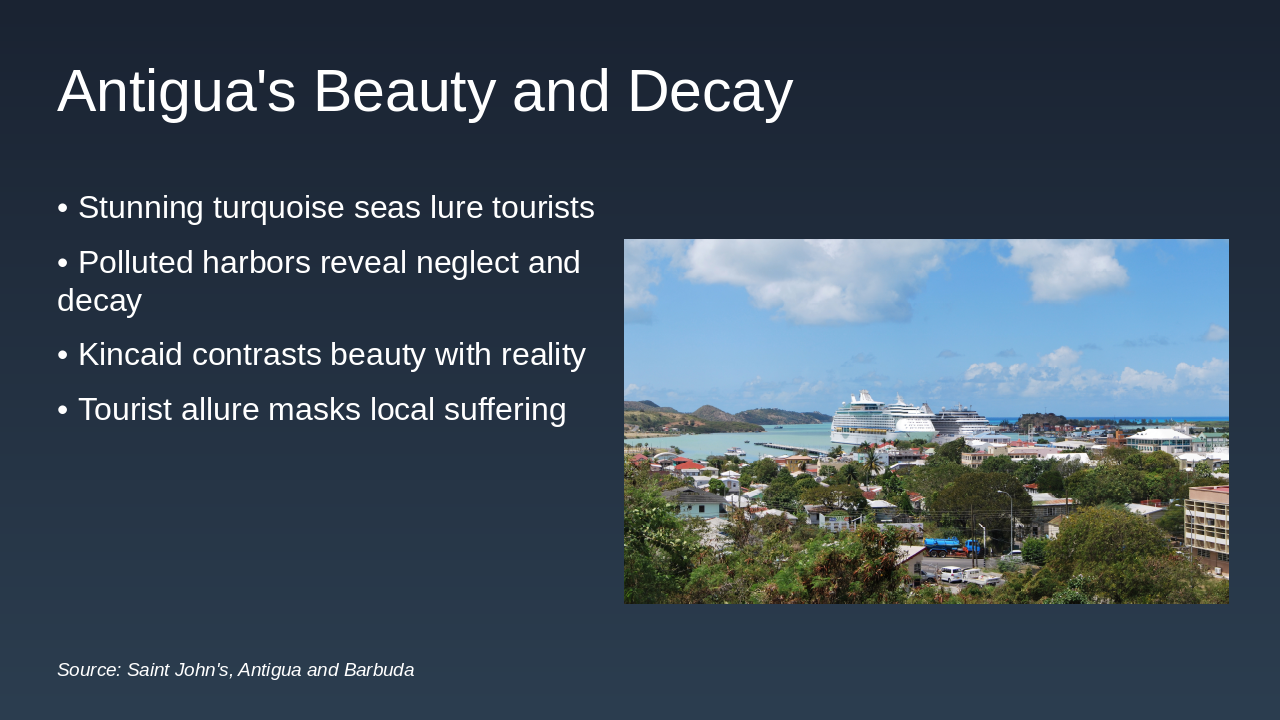 Slide 5 - Antigua's Beauty and Decay