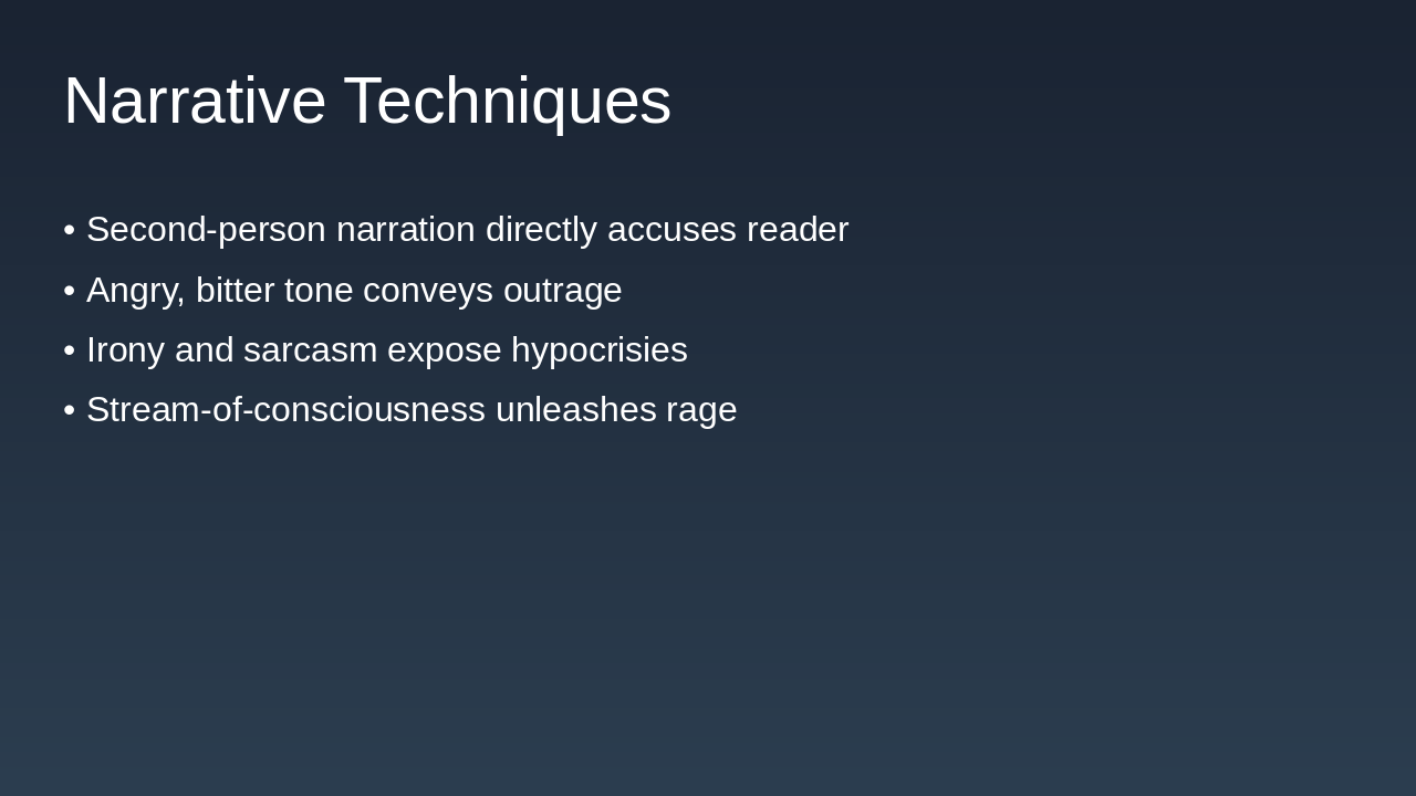 Slide 11 - Narrative Techniques