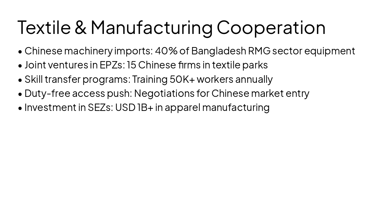 Slide 9 - Textile & Manufacturing Cooperation