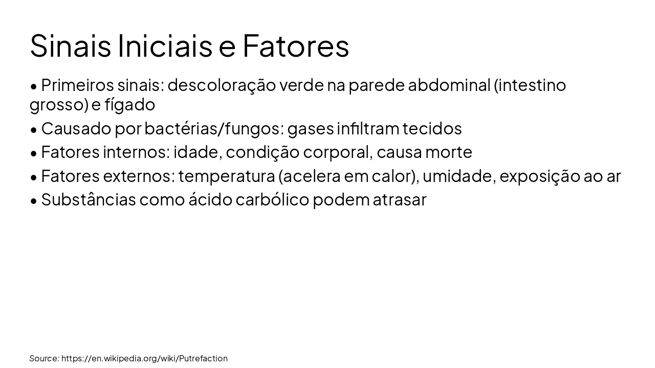 Slide 14 - Sinais Iniciais e Fatores