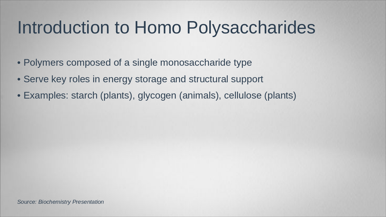 Slide 3 - Introduction to Homo Polysaccharides